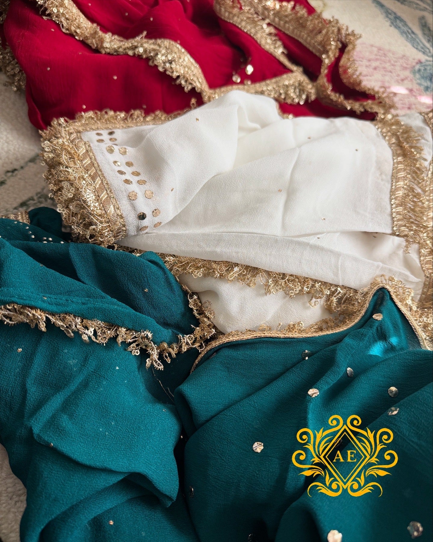 Viscose Georgette Pitta and Kaamdani work Ready to Wear Set
