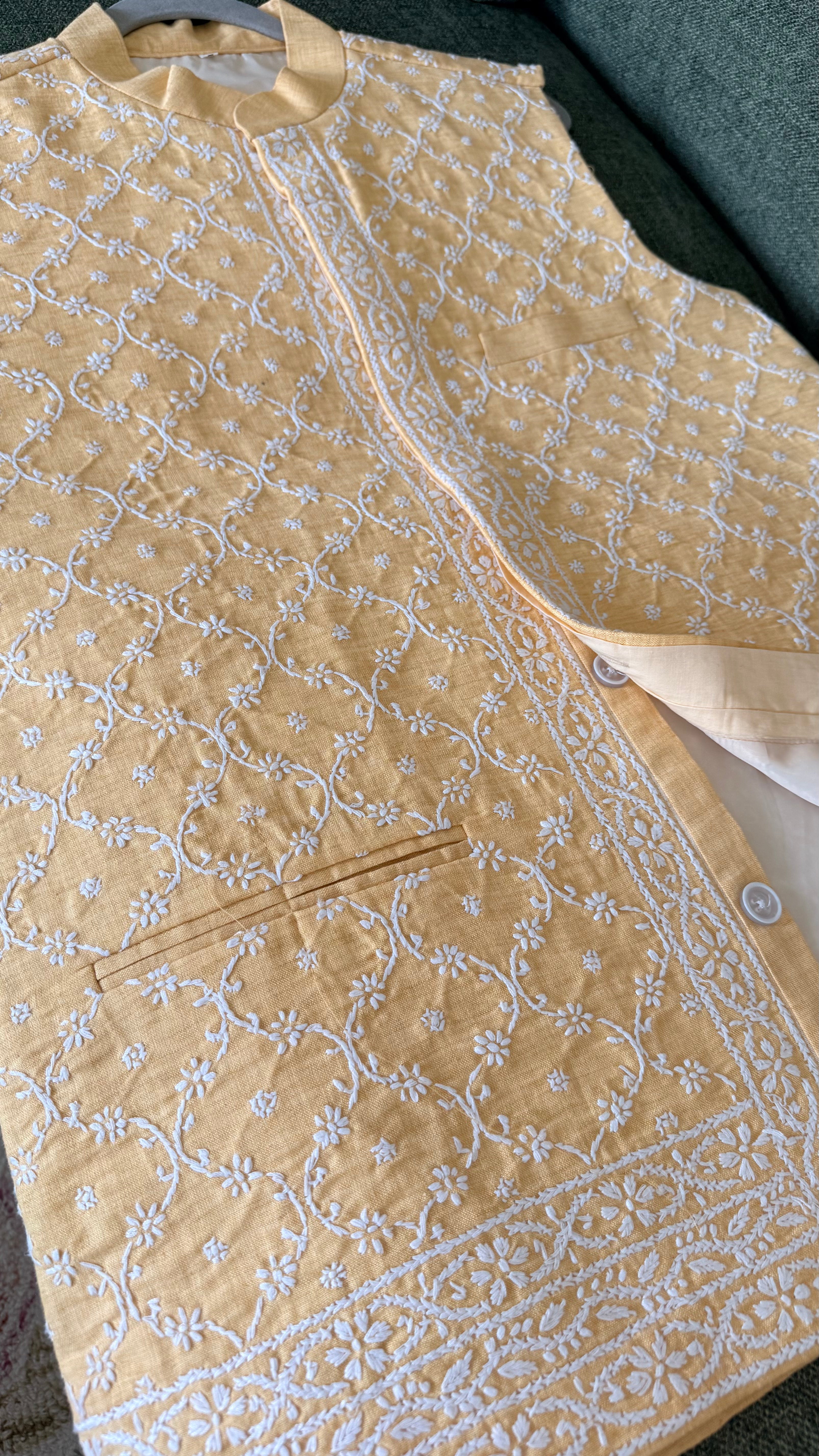 Mens Chikankari Jacket