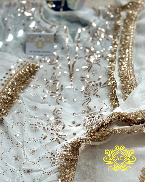 Viscose Georgette Pitta and Kaamdani work Ready to Wear Set