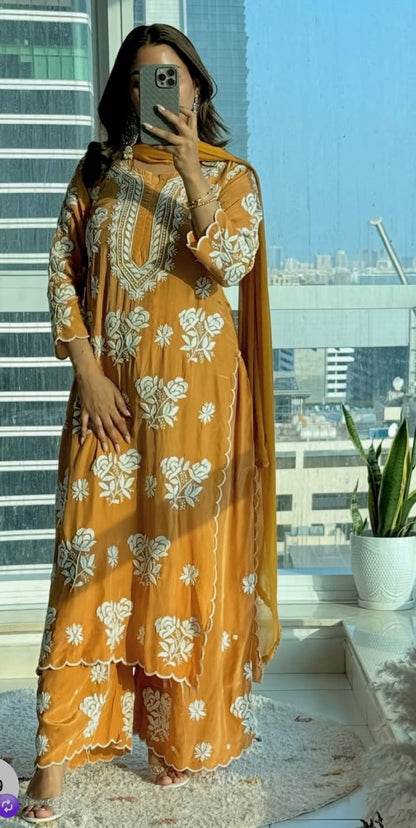 Crepe Silk Ready to Wear 3 piece sets