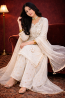 Ivory Organza/ Chanderi Silk Sharara set