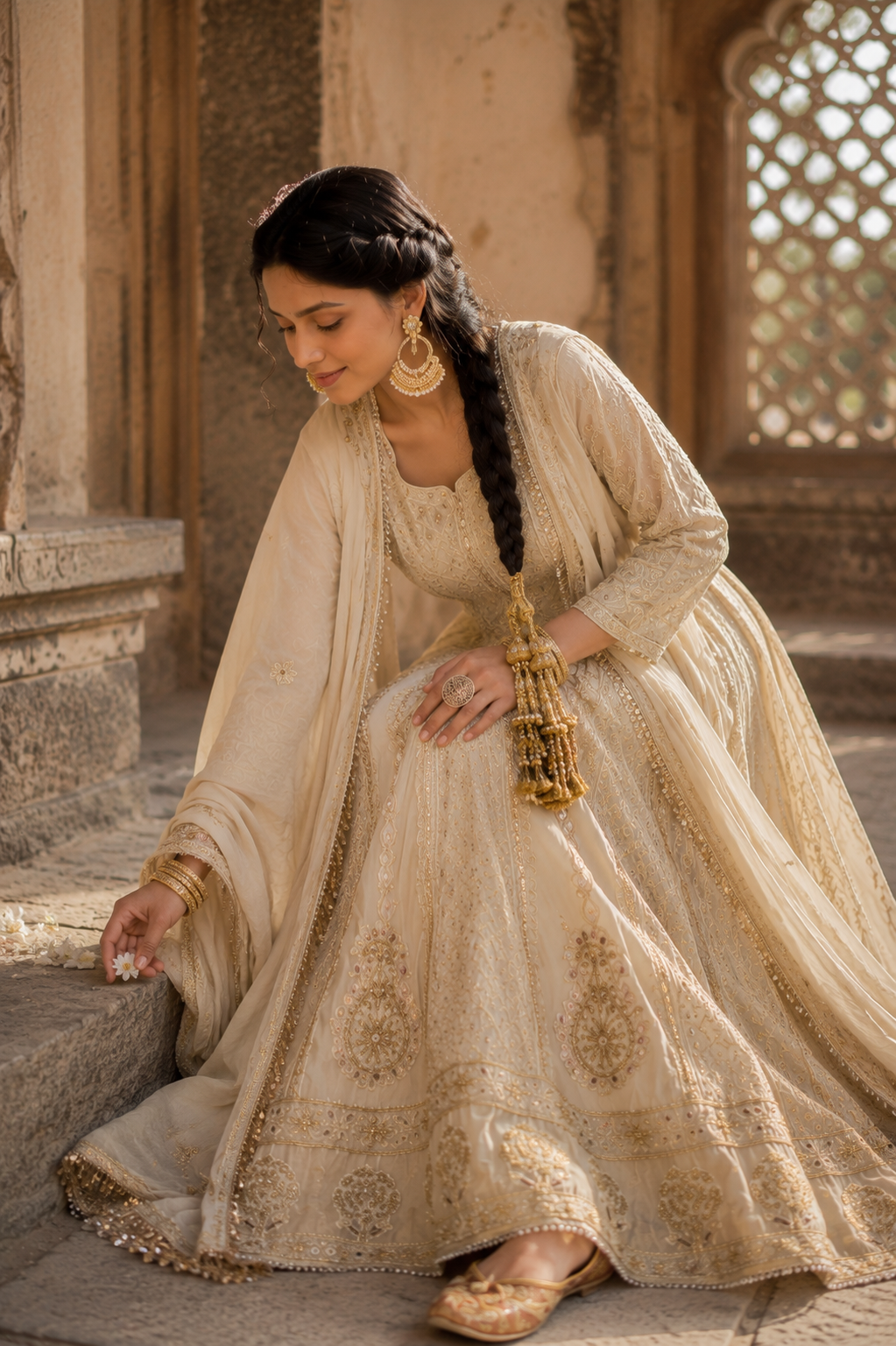 Georgette Chikankari Anarkali