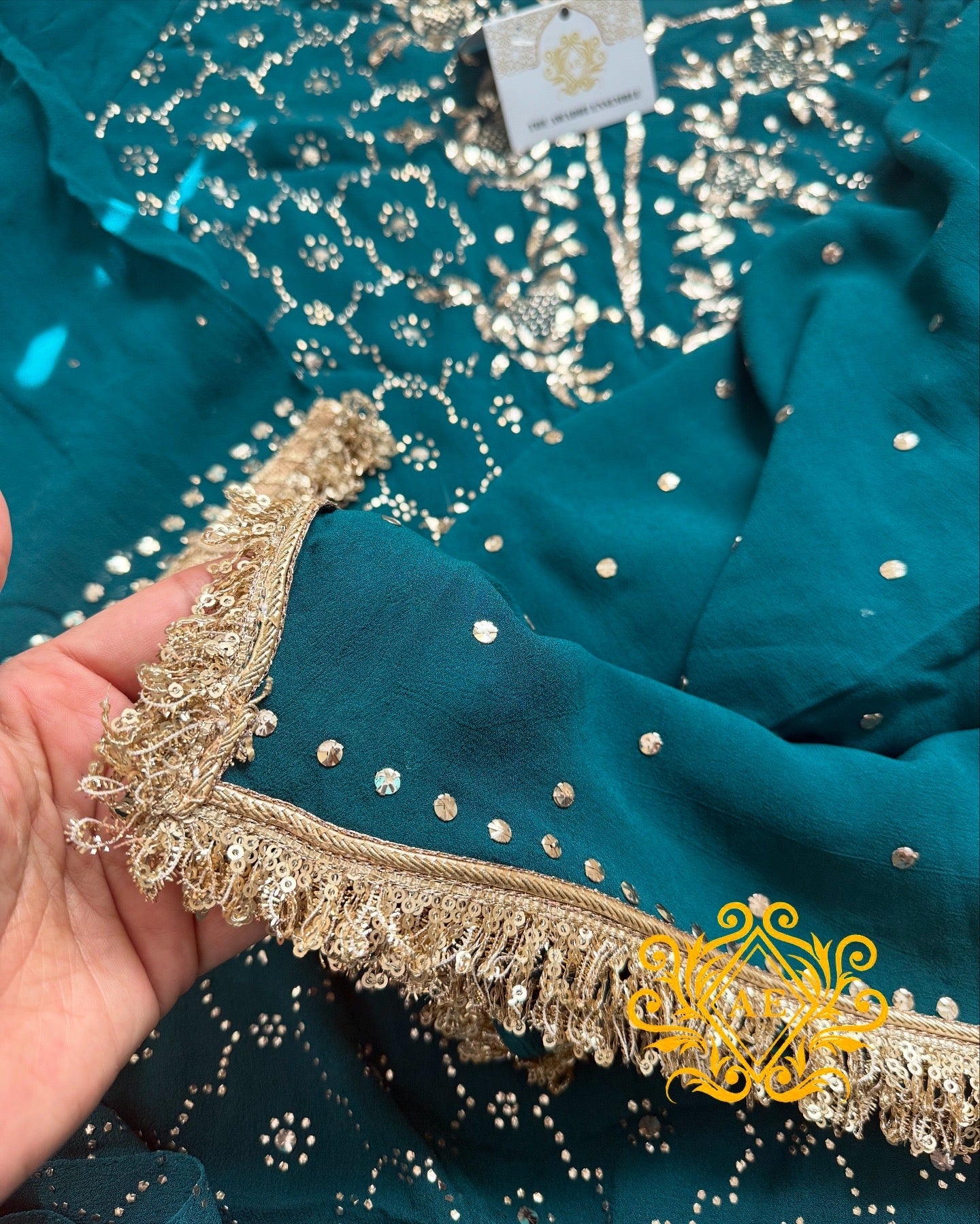 Viscose Georgette Pitta and Kaamdani work Ready to Wear Set