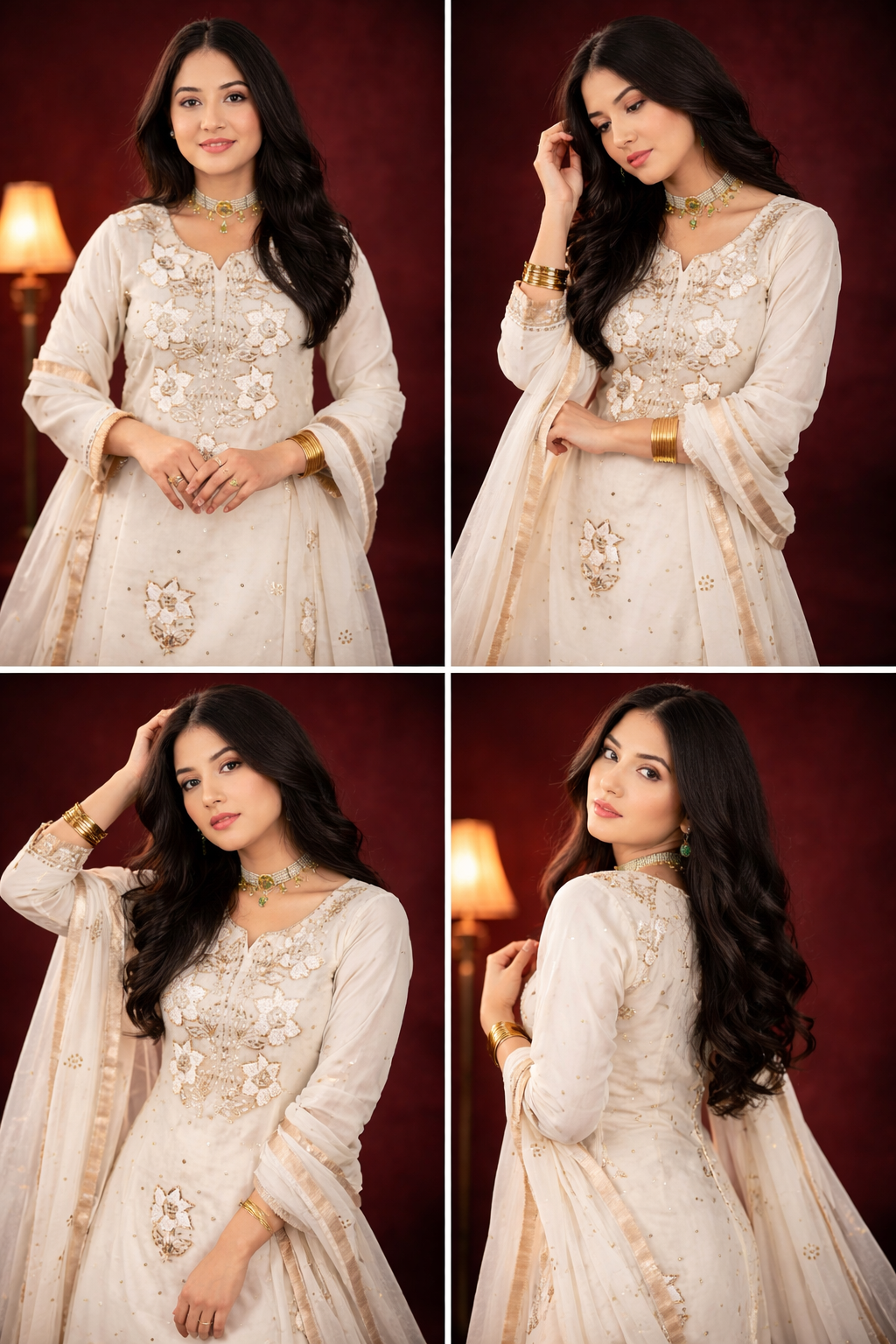 Ivory Organza/ Chanderi Silk Sharara set