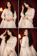 Ivory Organza/ Chanderi Silk Sharara set