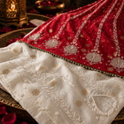 Mul Chanderi Chikankari Anarkali with Banarasi bootis, pearl & cutdana embellishments- Deep Maroon