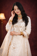 Ivory Organza/ Chanderi Silk Sharara set