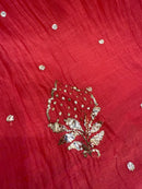 Mul Chanderi Pitta Work Angarkha Style Ready to Wear Set