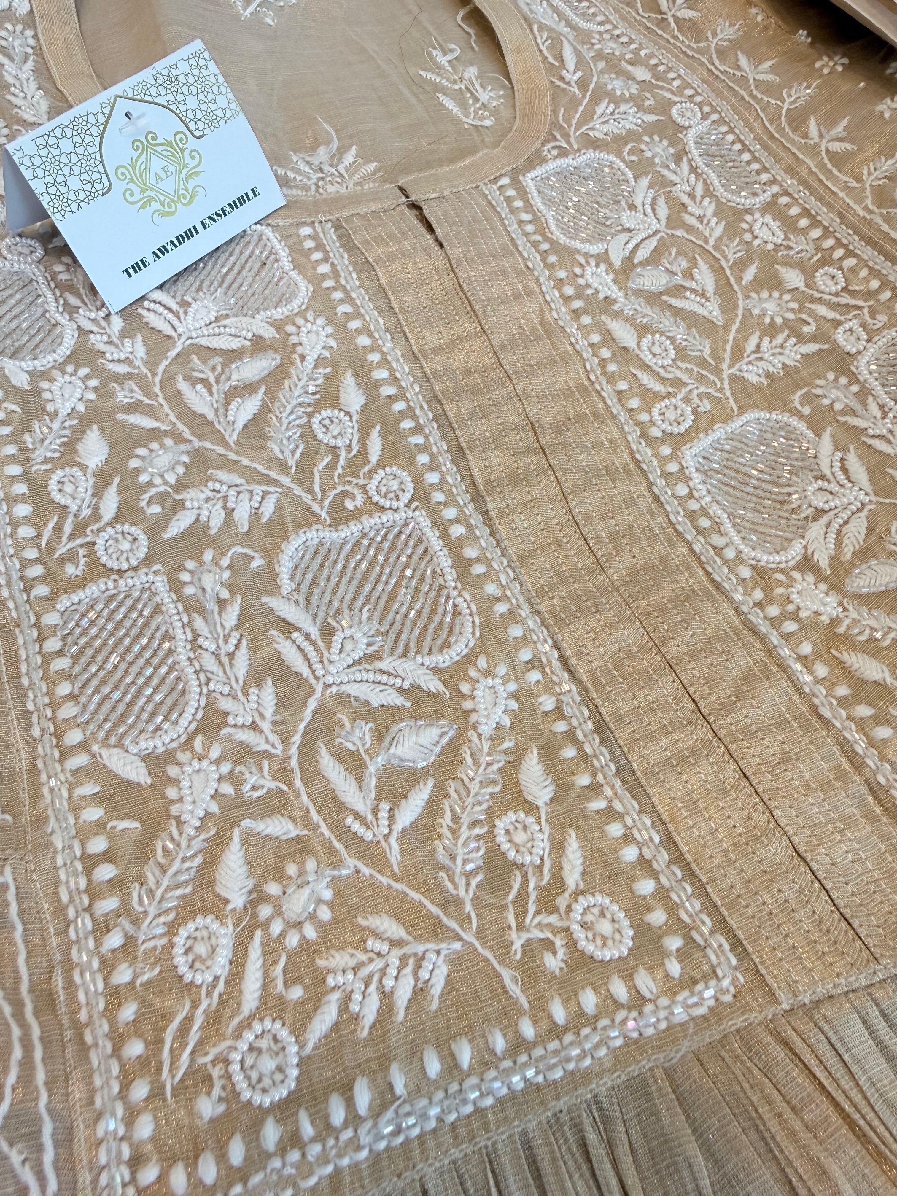 Tissue Silk Gown Style Ready to Wear Set