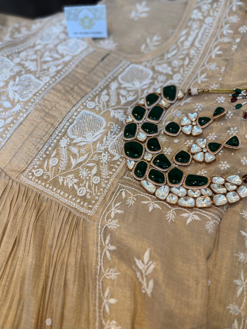 Tissue Silk Gown Style Ready to Wear Set