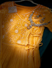 Mul Chanderi Angarkha Style Ready to Wear Set