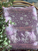 Pure Organza Saree with Chikankari: Purple