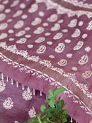 Chanderi Silk Saree with Chikankari