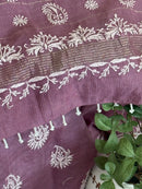 Chanderi Silk Saree with Chikankari