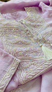 Ghazal: Pure Organza Silk Ready to Wear Set