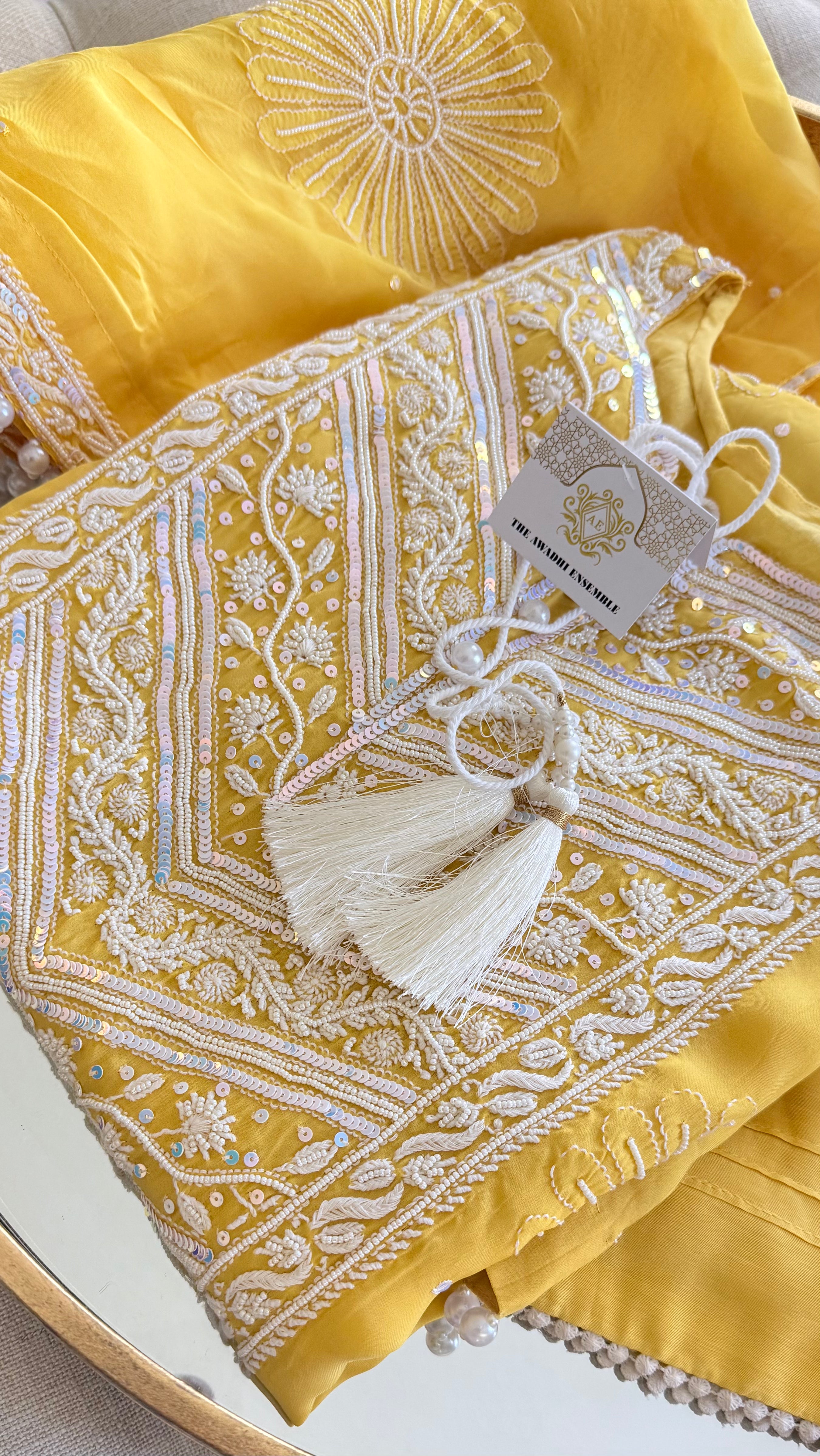 Ghazal: Pure Organza Silk Ready to Wear Set