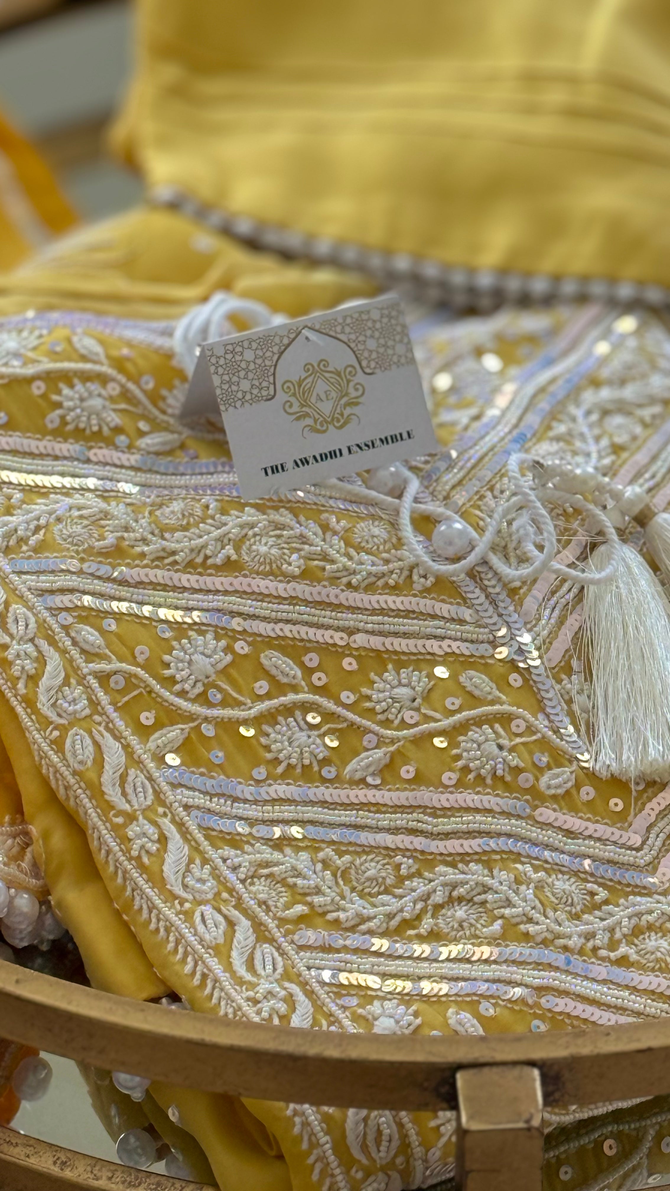 Ghazal: Pure Organza Silk Ready to Wear Set