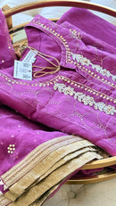 Ghazal Organza Ready to Wear Set with Pitta & Kaamdani Work