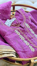 Ghazal Organza Ready to Wear Set with Pitta & Kaamdani Work