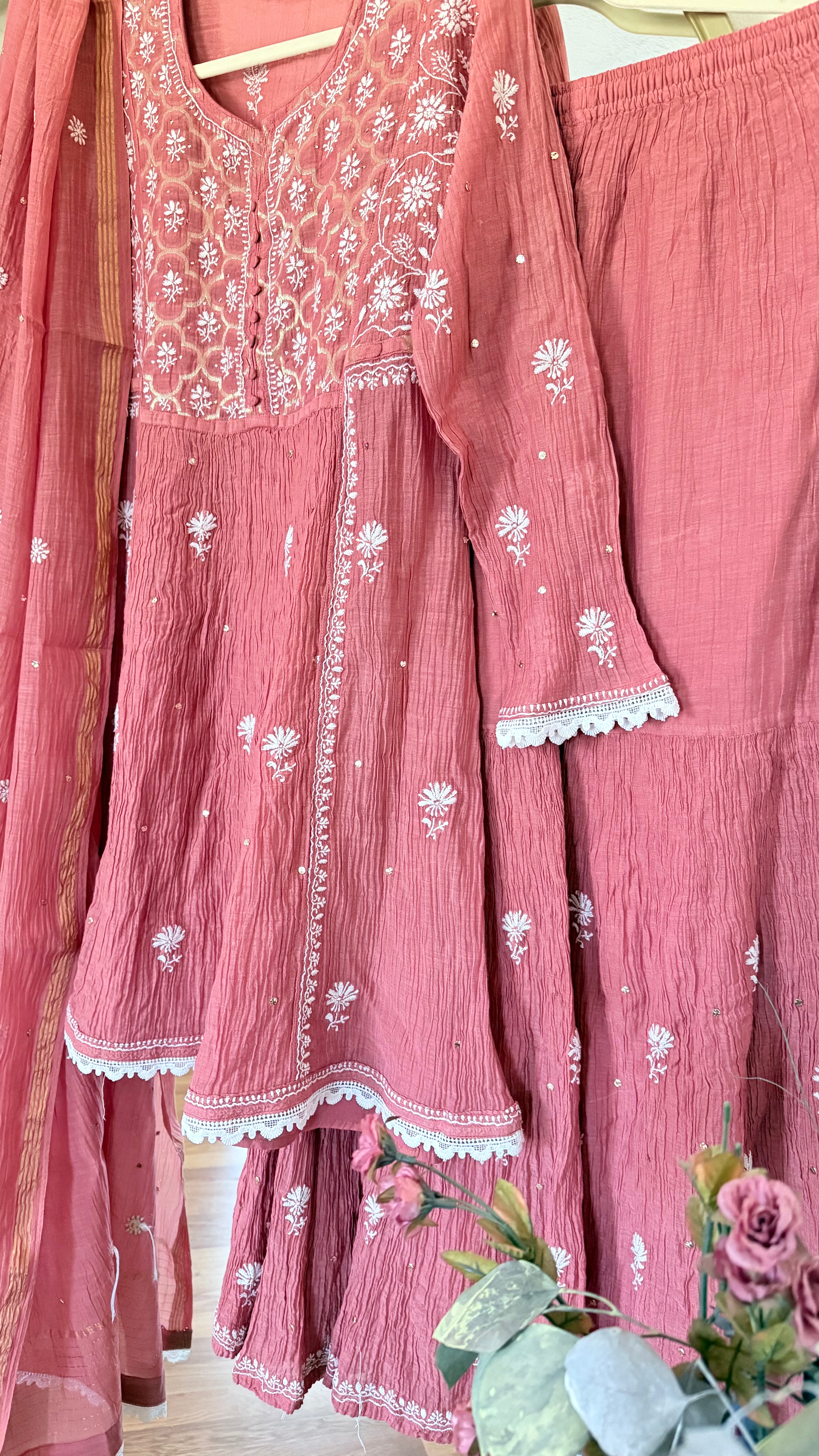 Mul Chanderi Ready to Wear Gharara set