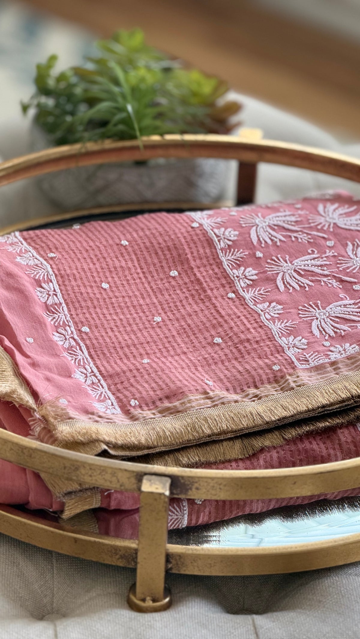 Moonga Silk Saree- Peach