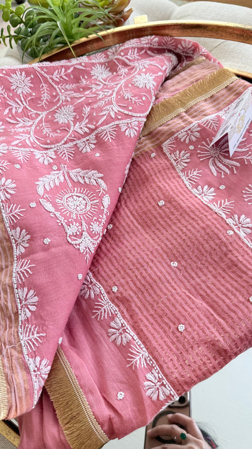 Moonga Silk Saree- Peach