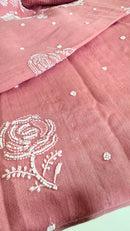 Moonga Silk Saree- Peach