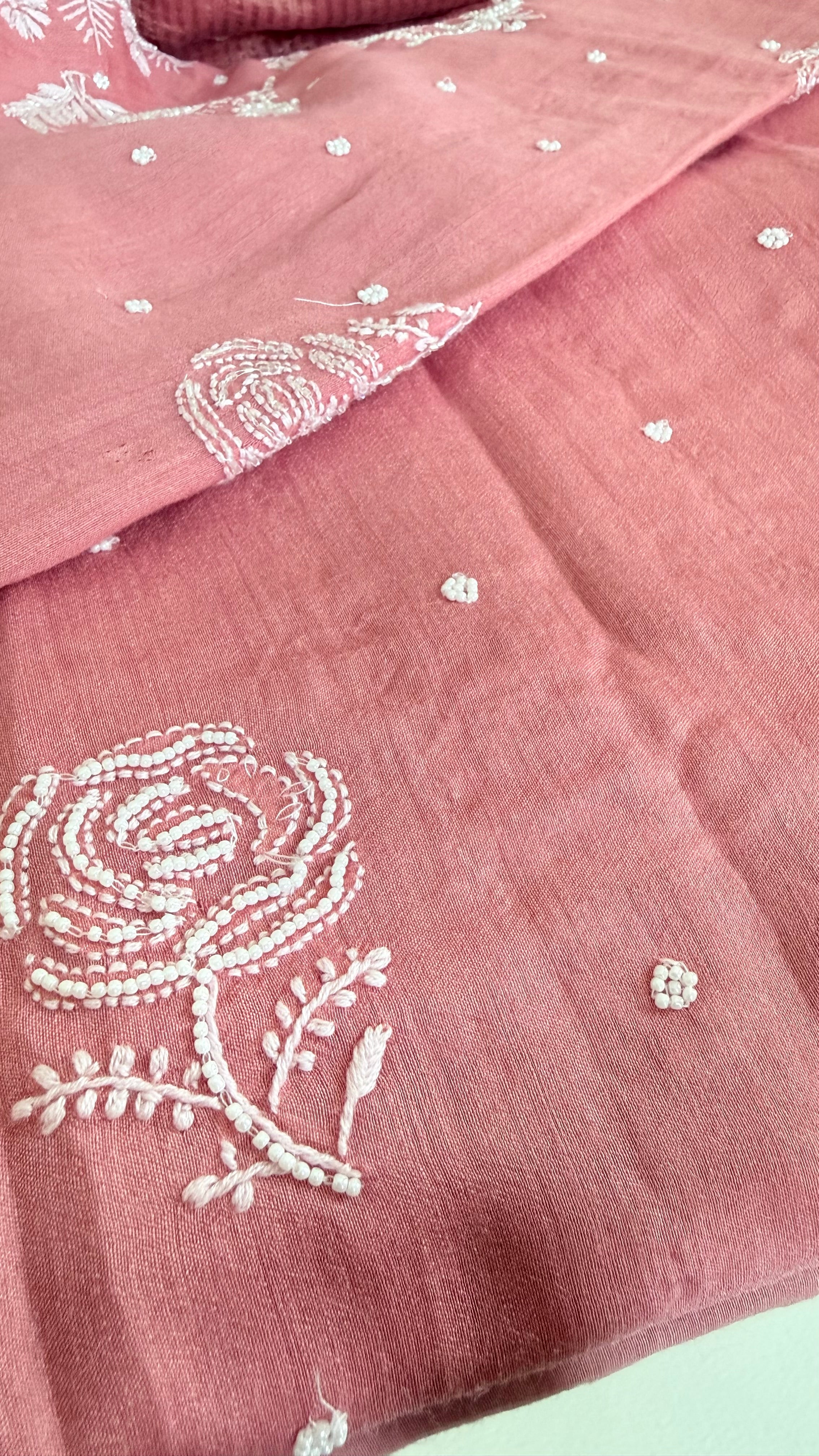 Moonga Silk Saree- Peach
