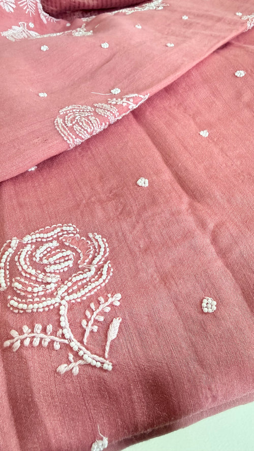 Moonga Silk Saree- Peach