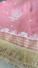Moonga Silk Saree- Peach