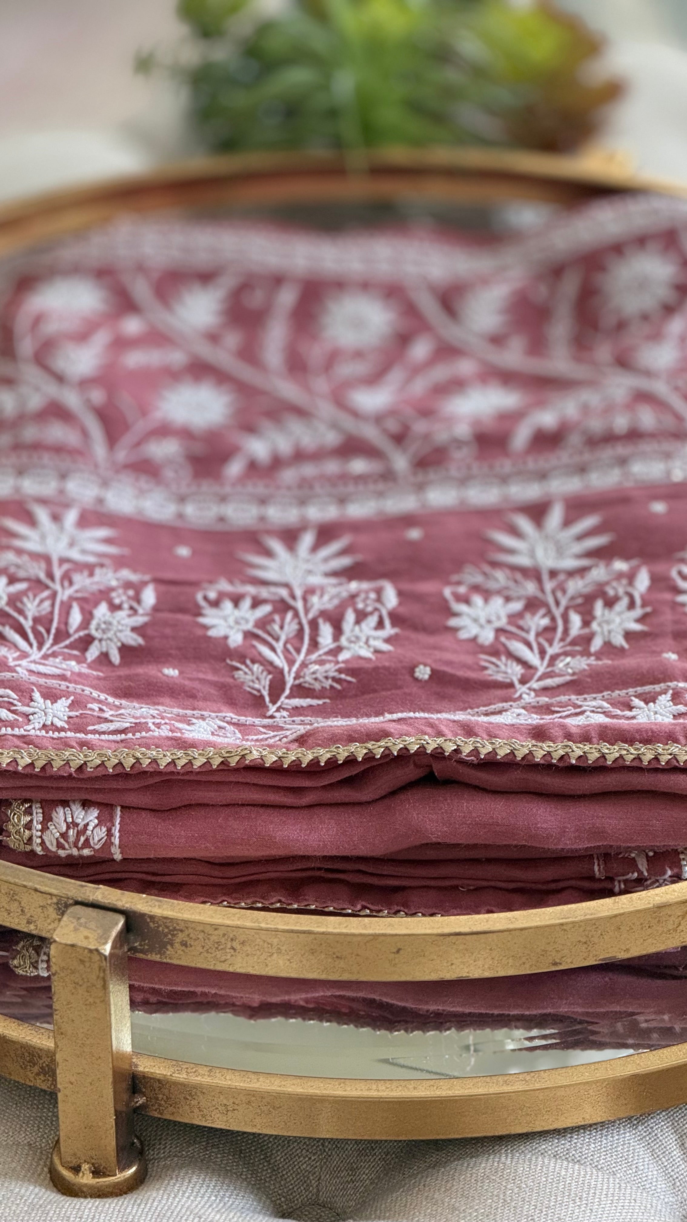 Moonga Silk Saree- Plum