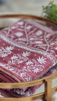 Moonga Silk Saree- Plum