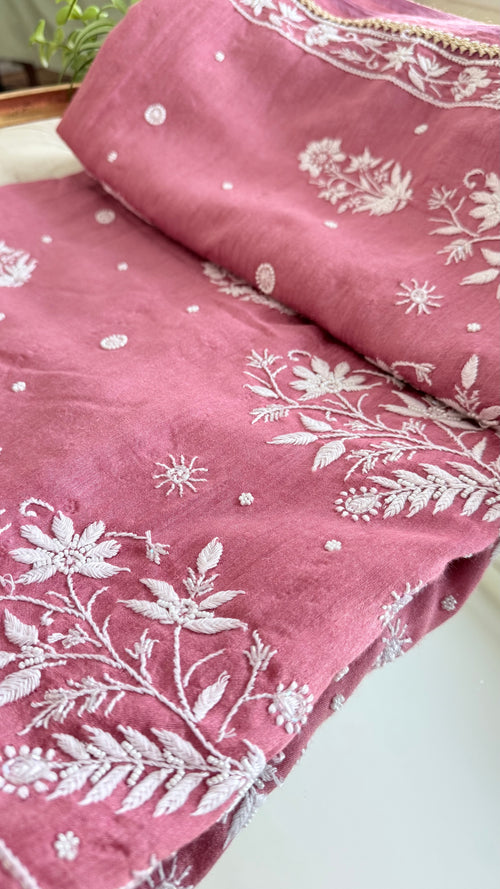 Moonga Silk Saree- Plum