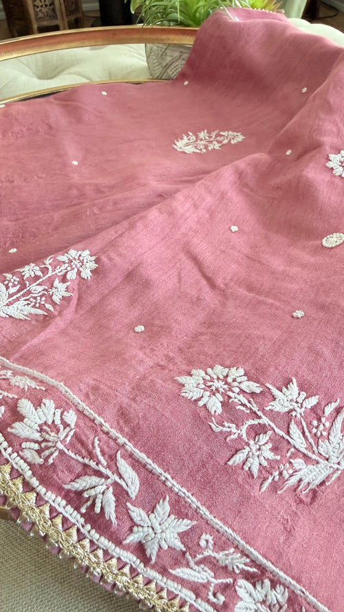 Moonga Silk Saree- Plum