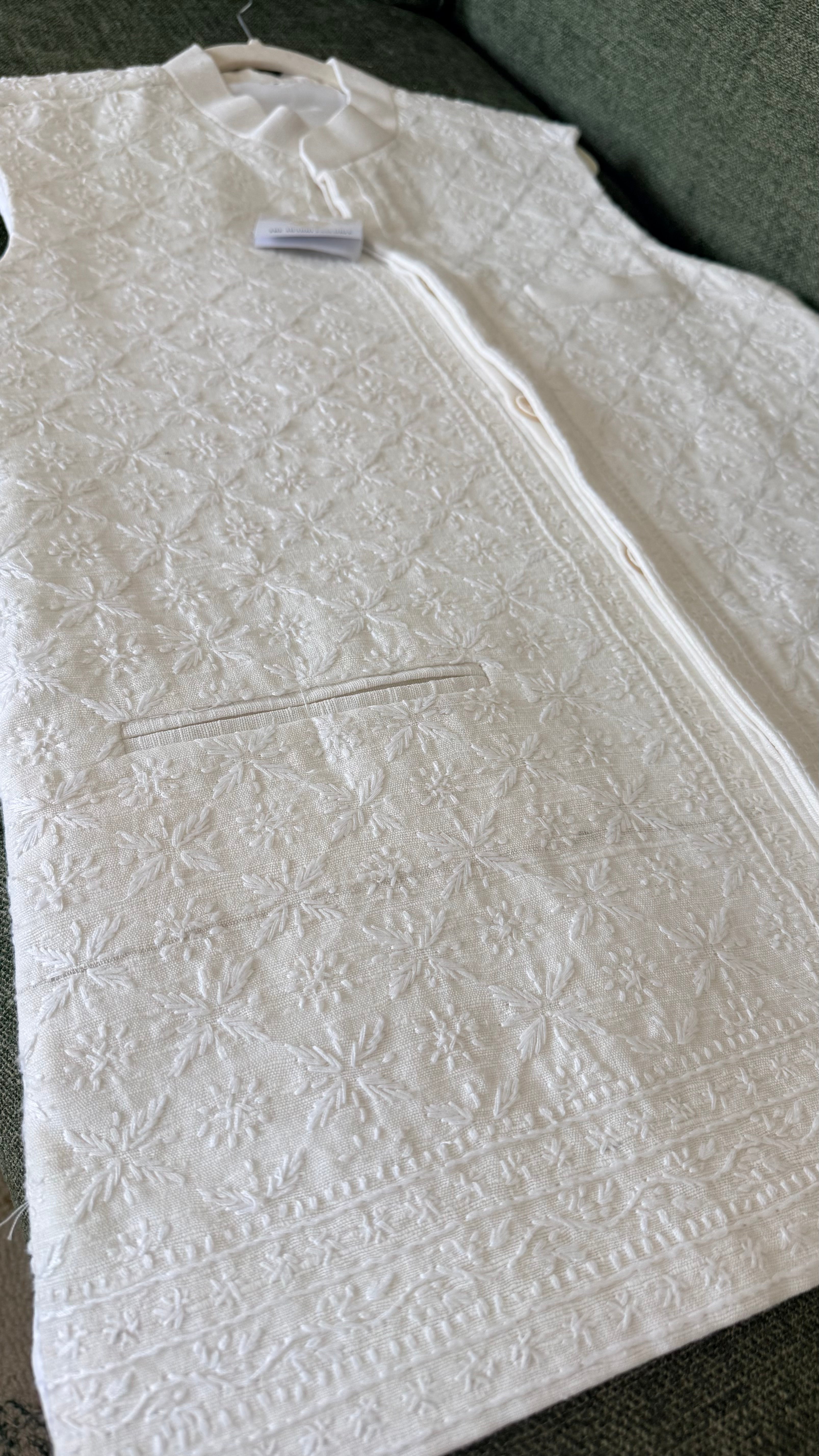 Mens Chikankari Jacket