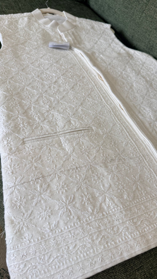 Mens Chikankari Jacket