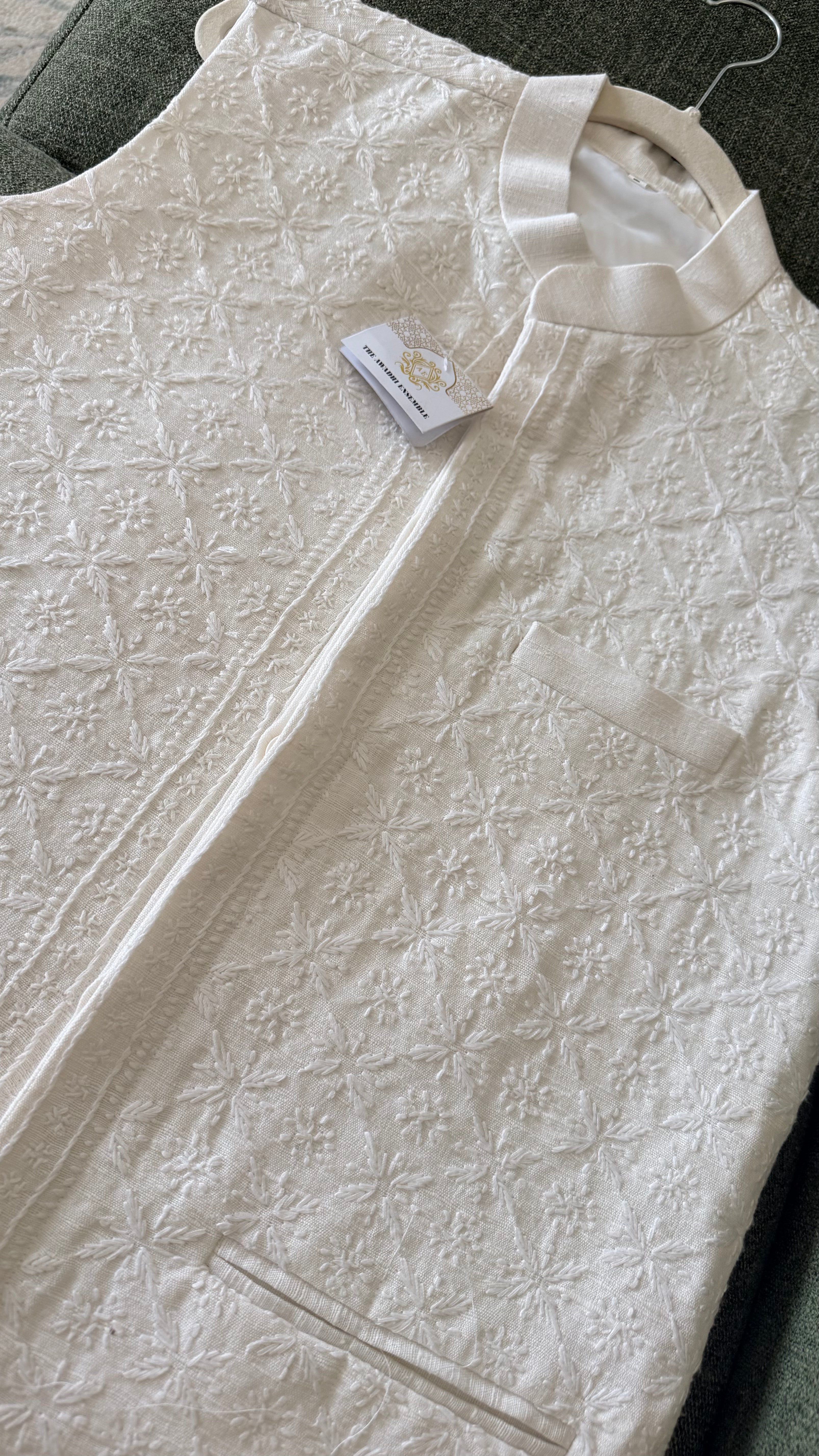 Mens Chikankari Jacket