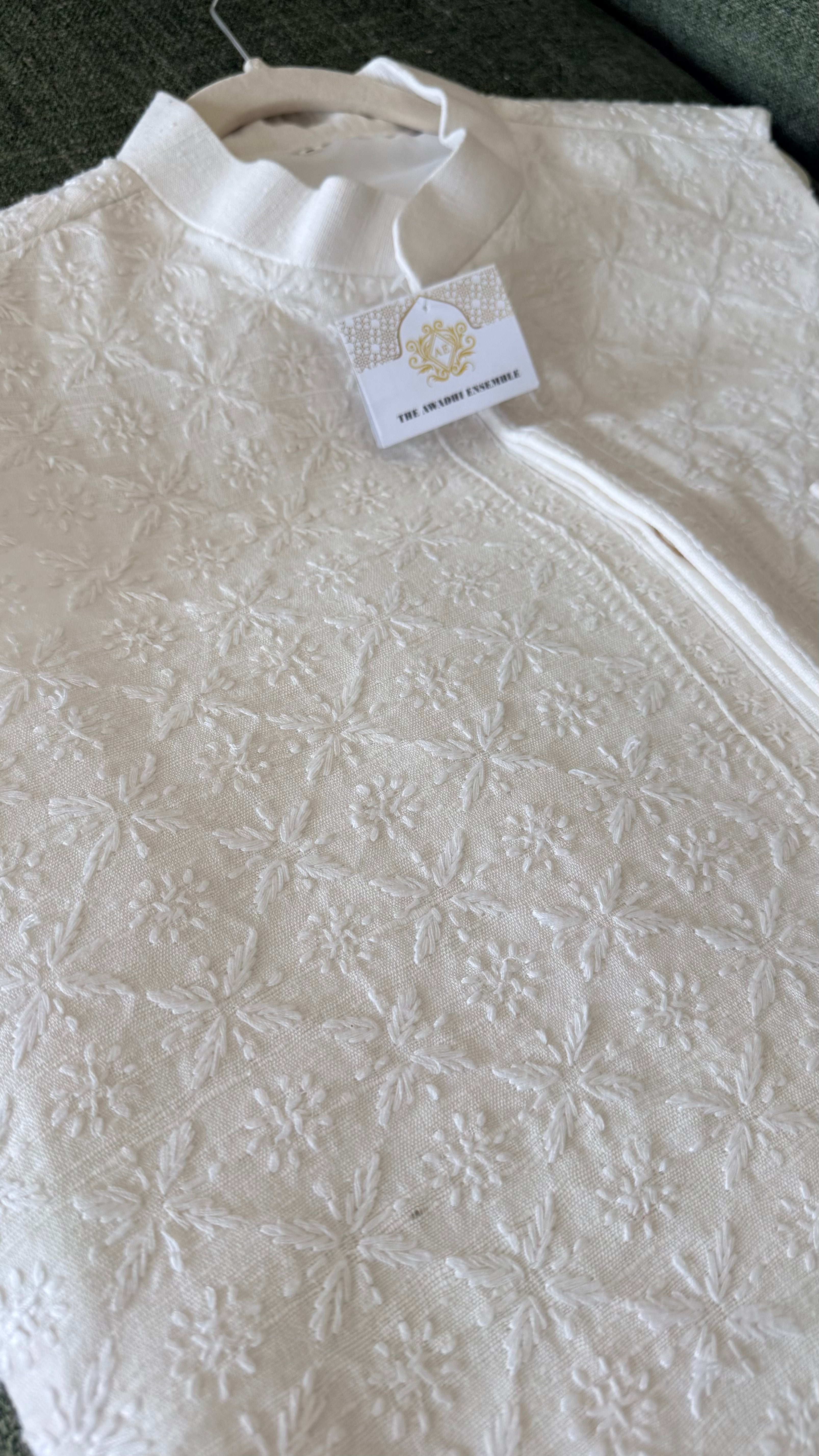 Mens Chikankari Jacket