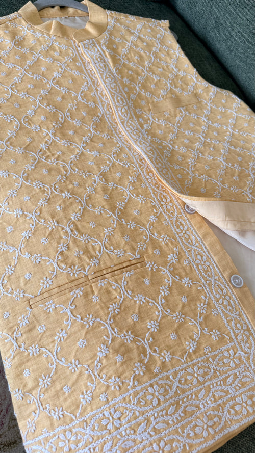 Mens Chikankari Jacket