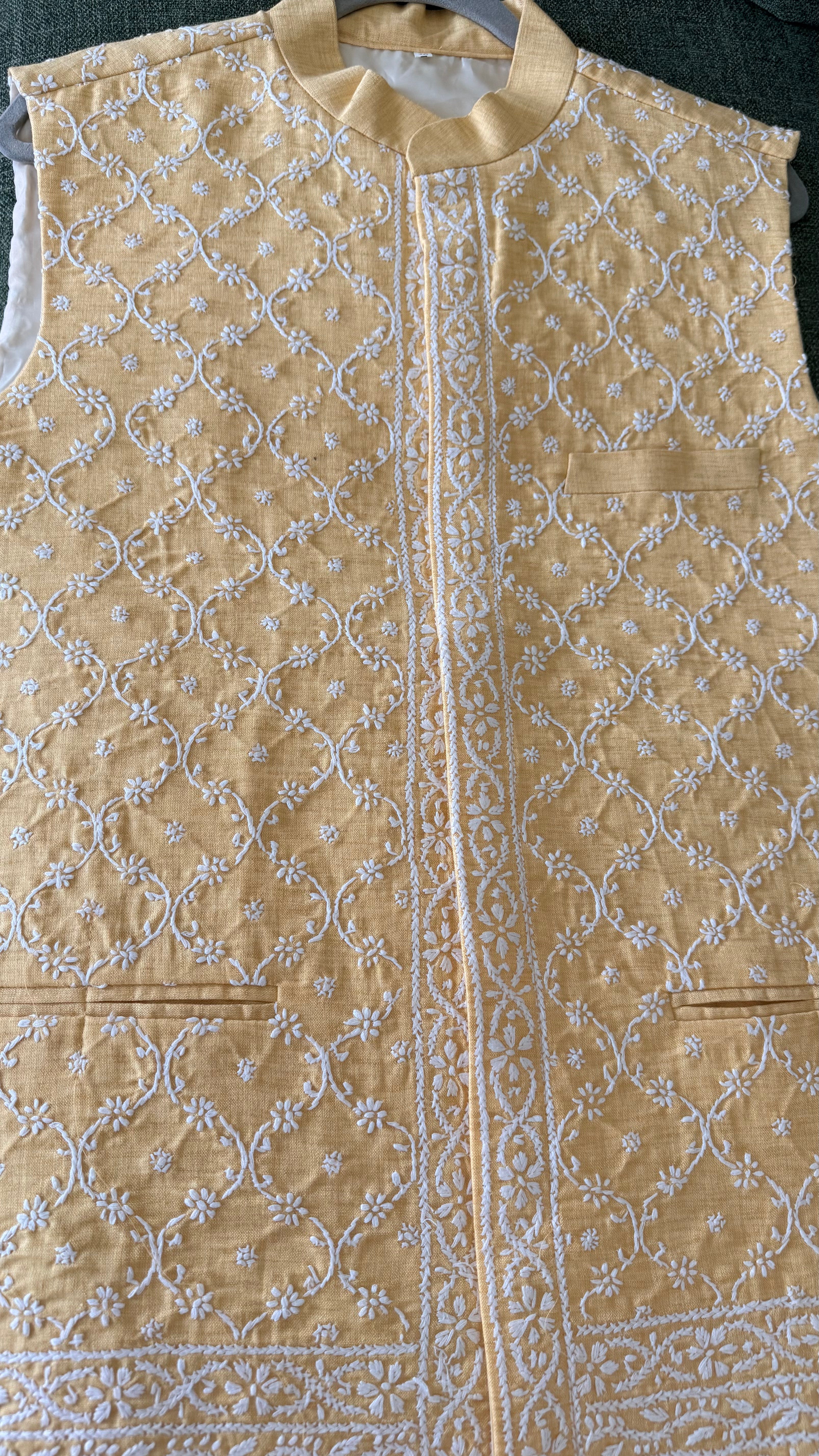 Mens Chikankari Jacket