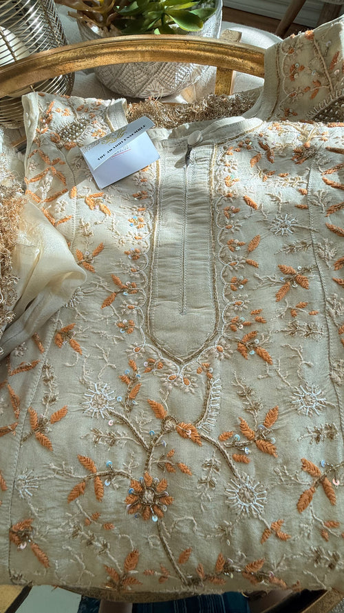 Tissue Silk Anarkali- 3 piece Ready to Wear