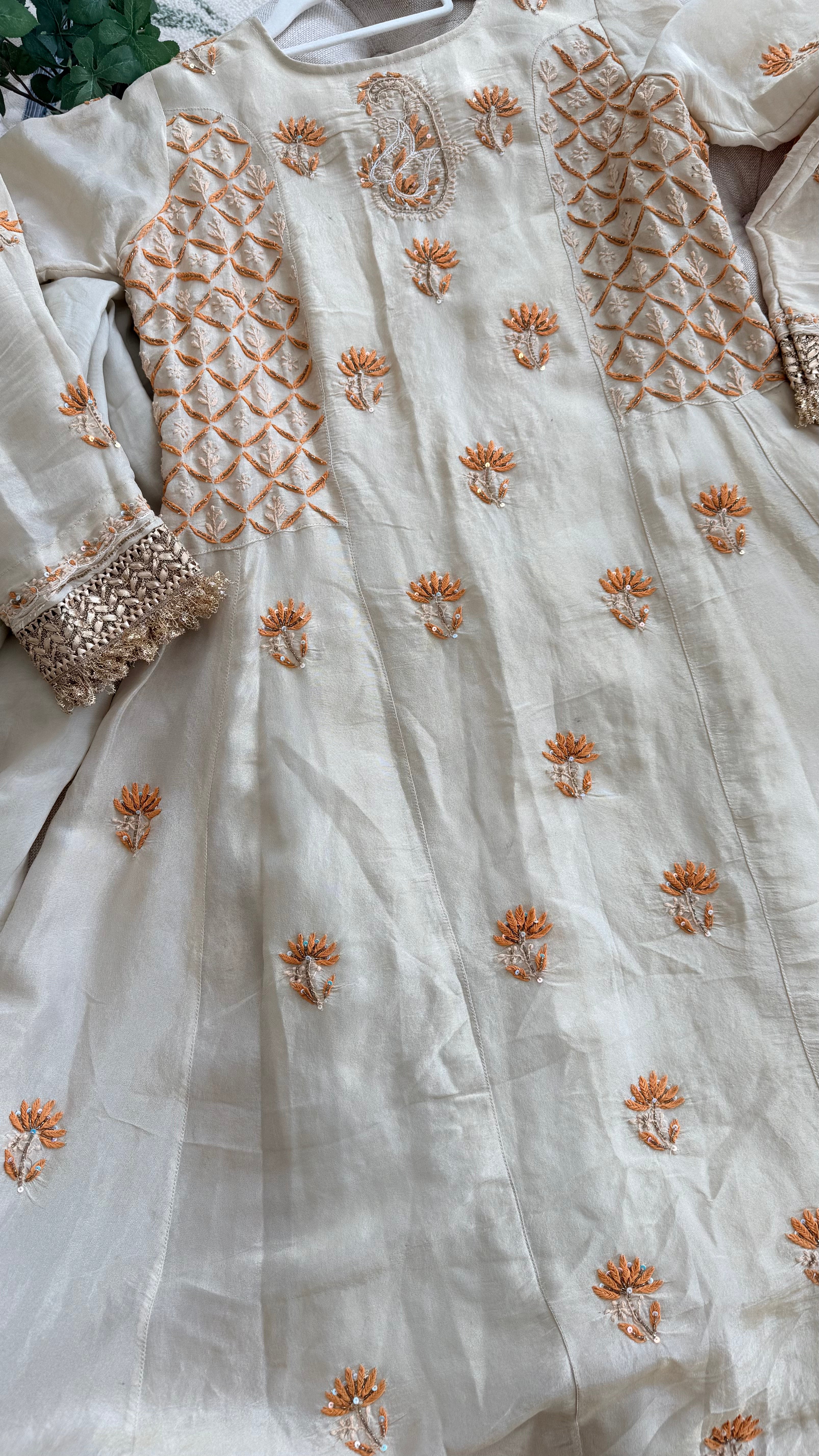 Tissue Silk Anarkali- 3 piece Ready to Wear