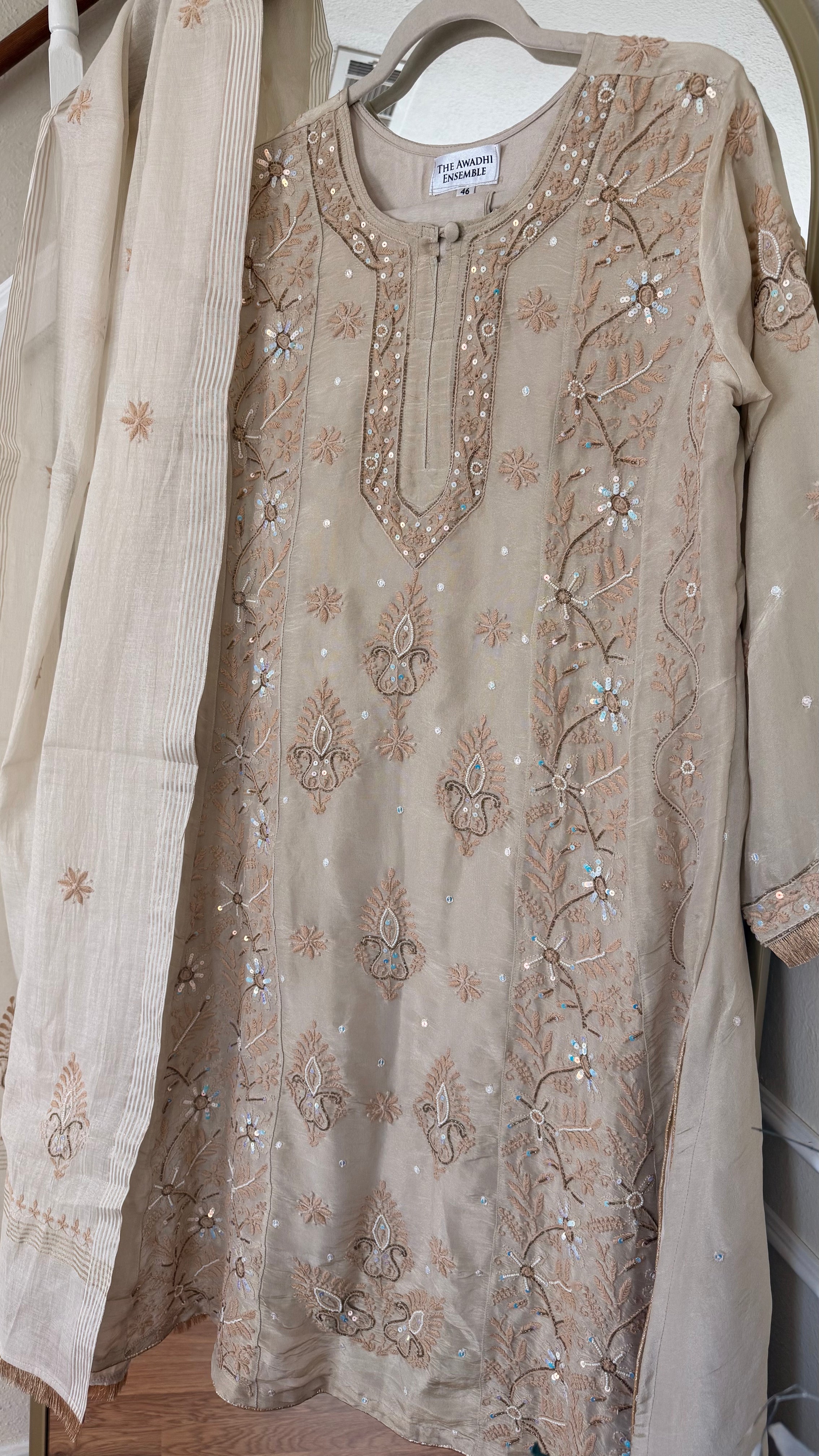 Tissue Silk A Line Panel Suits