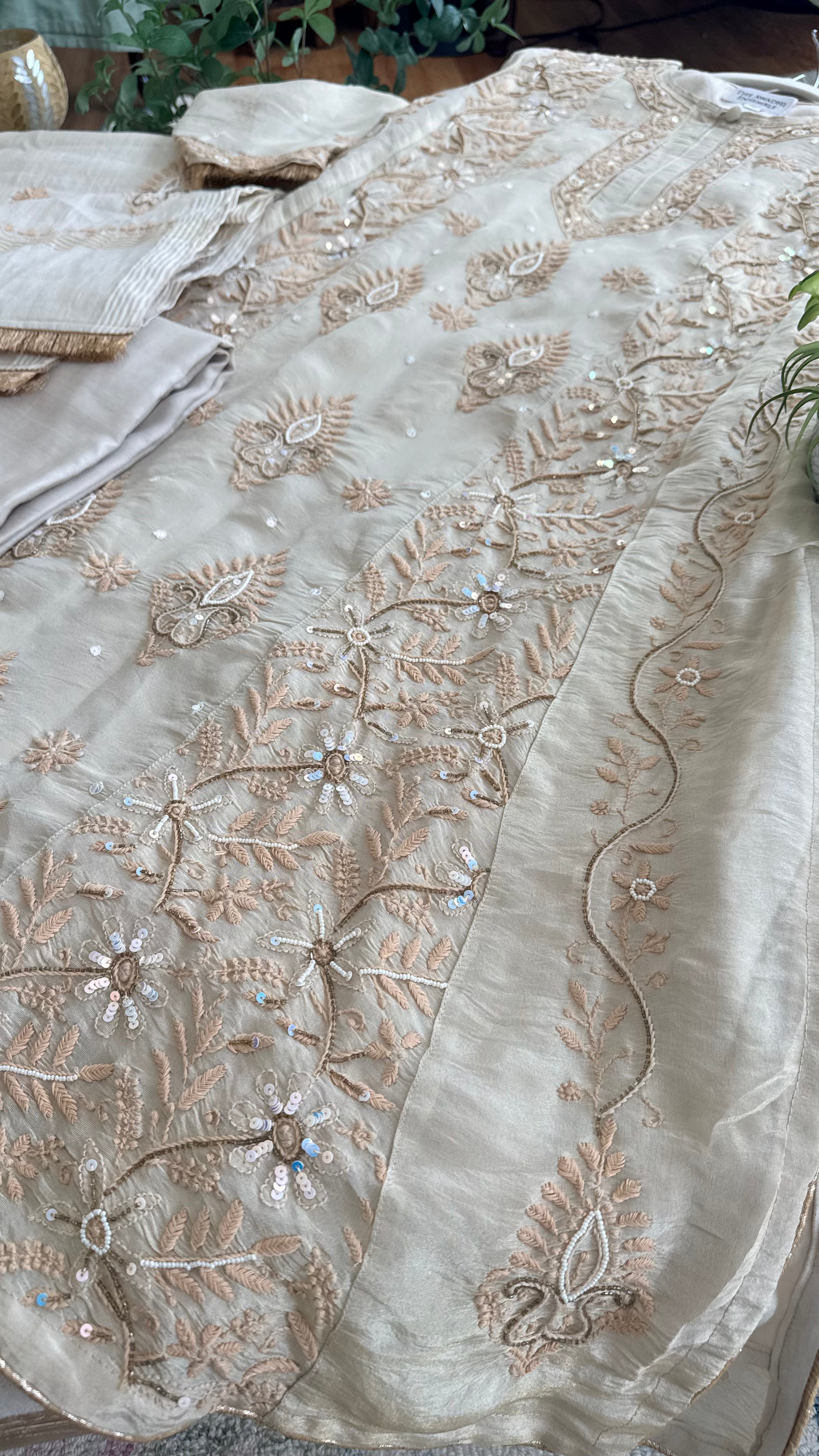 Tissue Silk A Line Panel Suits