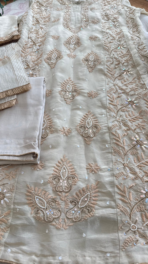 Tissue Silk A Line Panel Suits