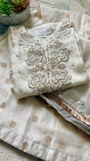 Ivory Organza/ Chanderi Silk Sharara set