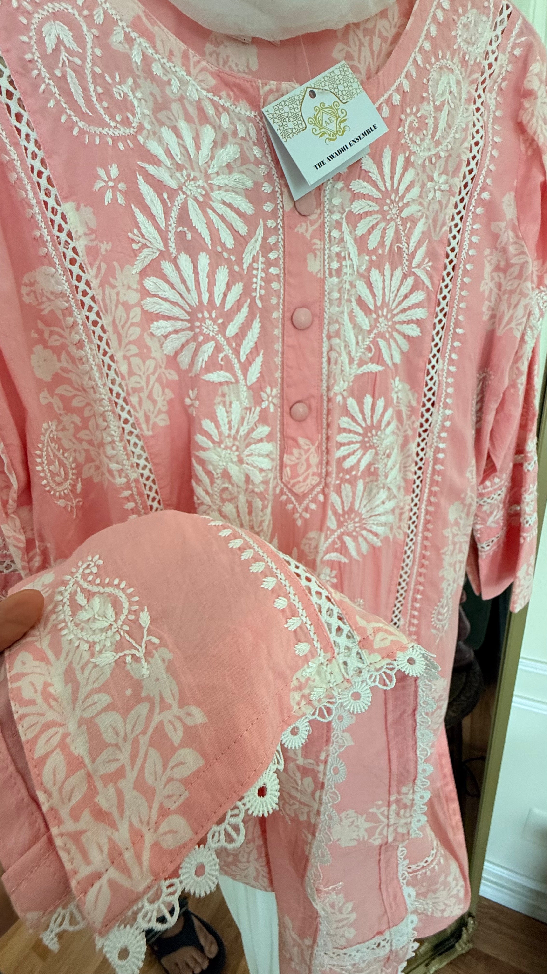 Cotton Printed Chikankari set