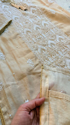 SAHAR: Tissue Silk Chikankari suit set