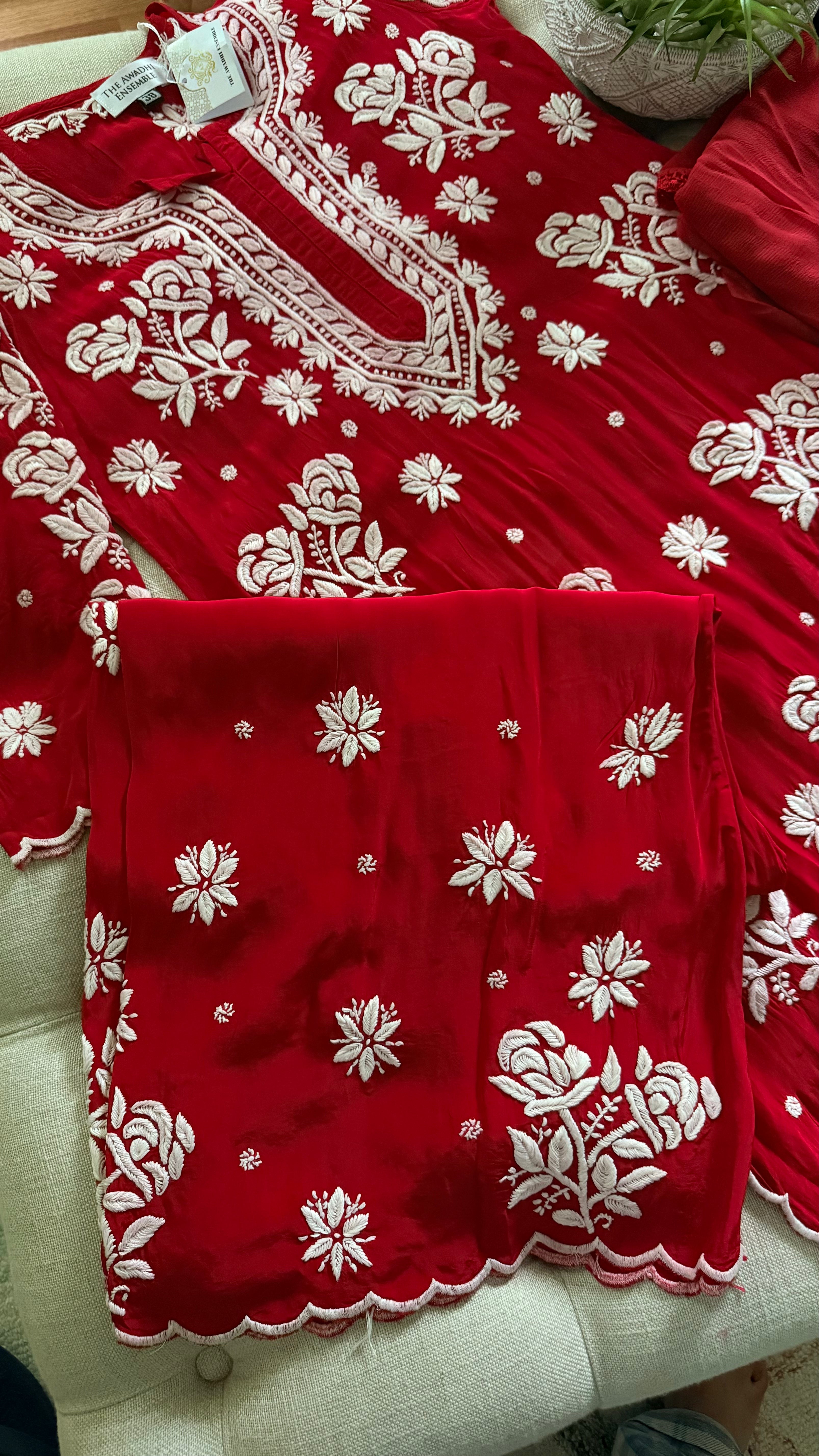 Crepe Silk Ready to Wear 3 piece sets