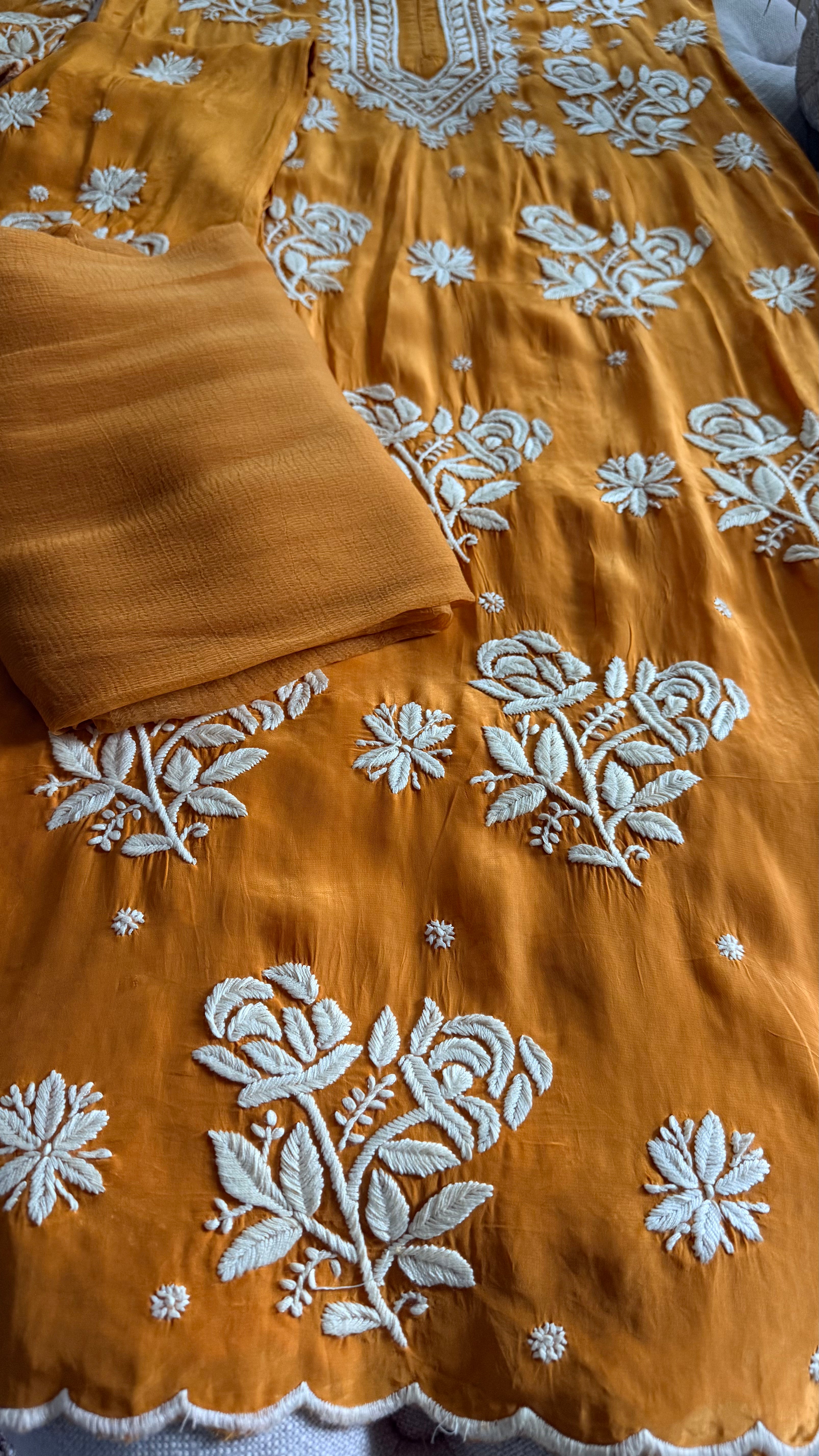 Crepe Silk Ready to Wear 3 piece sets